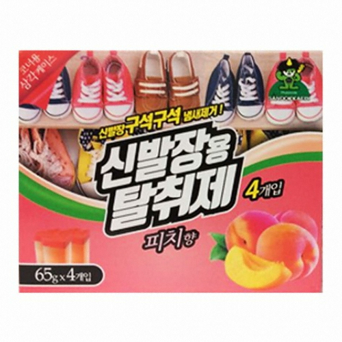 산도깨비 신발장용 탈취제 피치향 65g 4개입