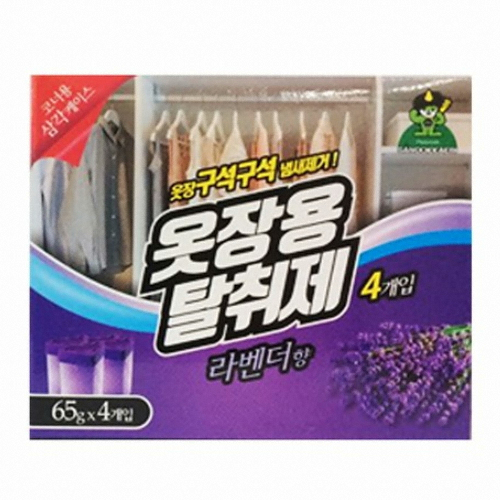 산도깨비 옷장용 탈취제 라벤더향 65g 4개입