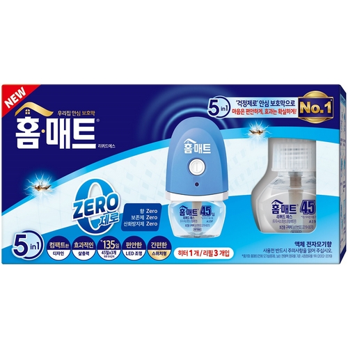  홈매트 리퀴드 에스 제로 훈증기 + 리필 45일 x 3개 [1세트]