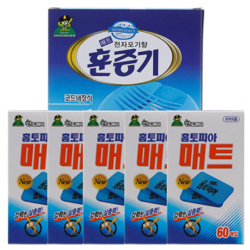 산도깨비 홈토피아 훈증기 + 매트 교체용 300매