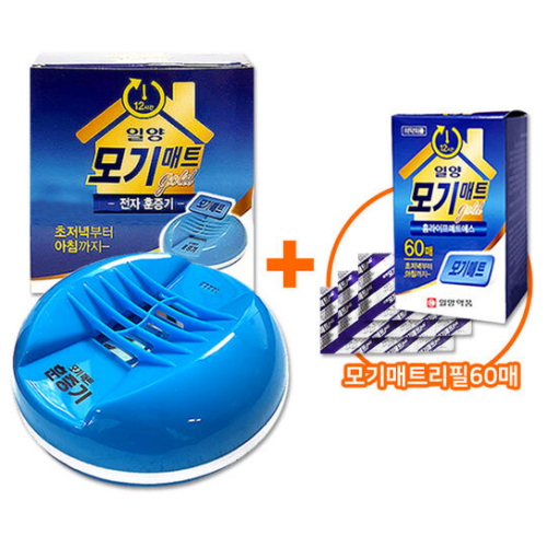 일양약품 모기매트 전자훈증기 골드 + 리필 60매