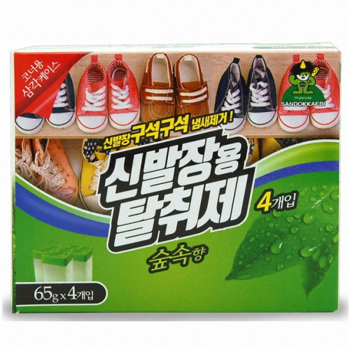 산도깨비 신발장용 탈취제 숲속향 65g 4개입