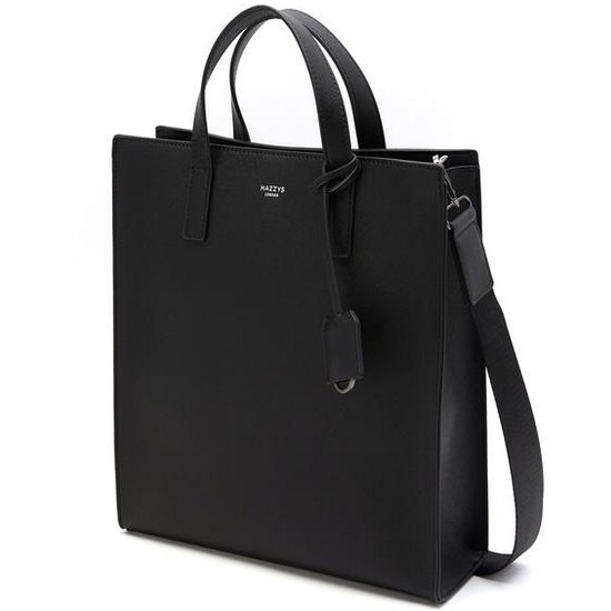 LF 가죽 HAZZYS로고 토트백 HJBA0E885BK