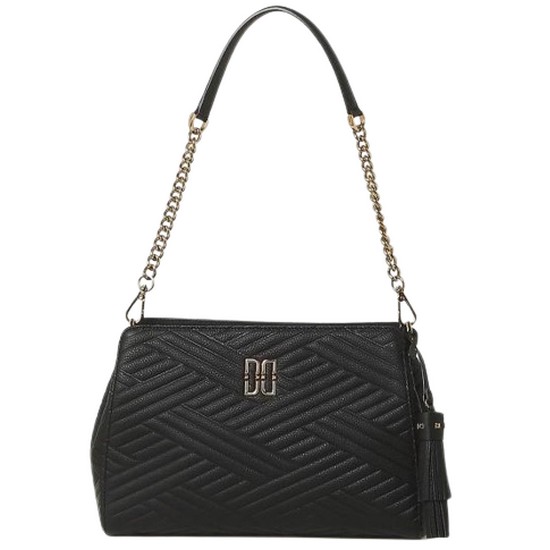 닥스 칼라일 가죽 미디움 숄더백 DCBA2F365BK