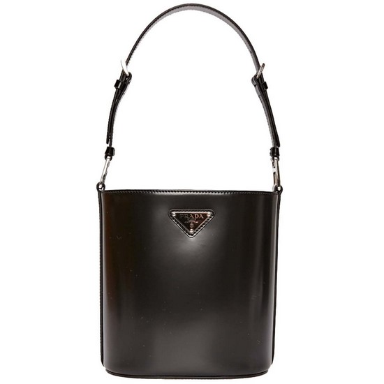 프라다 브러시드 레더 미니 버킷백 1BE059 ZO6 F0002
