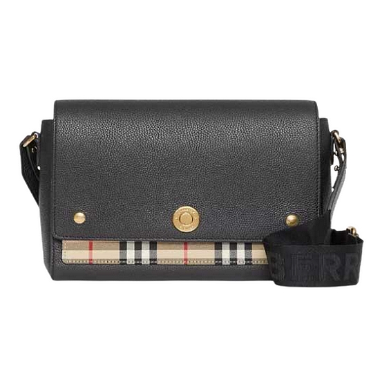 버버리 레더 빈티지 체크 노트 크로스바디 백_8021110