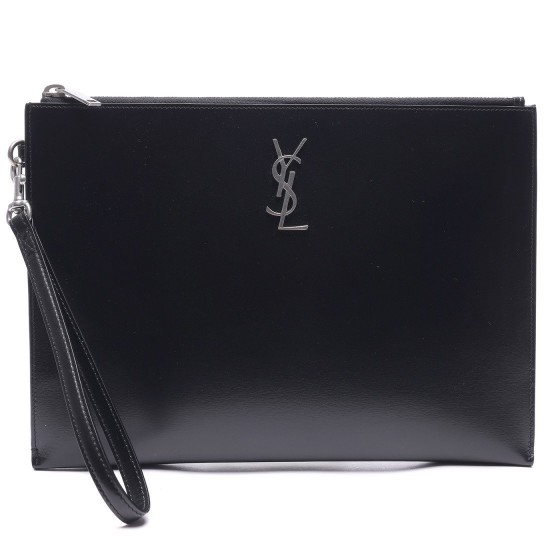 생로랑 모노그램 은장로고 클러치백_667686 0SX0E 1000