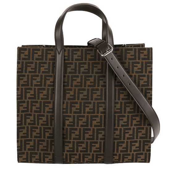 펜디 FF 자카드 모노그램 패브릭 토트백_7VA390 AG0M F19KW