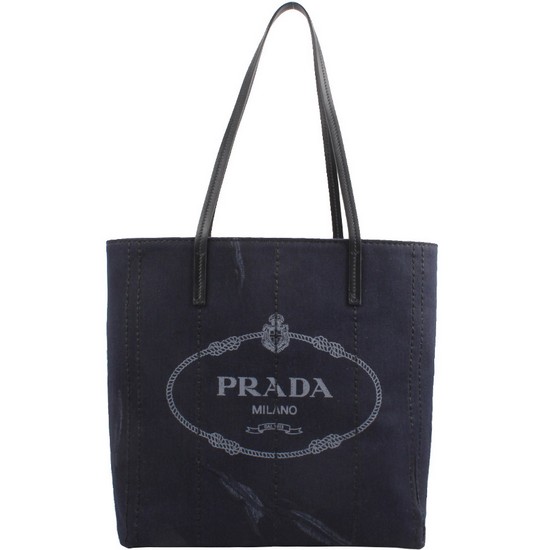 프라다 로고 프린팅 데님 토트백 1BG347 2DLE F0AI7