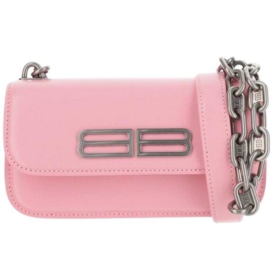 발렌시아가 가십 스트라이프 엠보싱 은장로고 체인 크로스백 679863 2101Q 5906