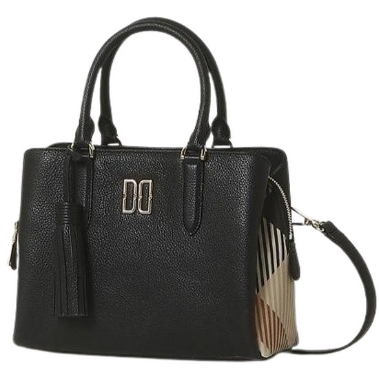 닥스 GREAT HOUSE CHECK COMBI 체크배색 가죽 스몰 토트백_DCBA2E503BK