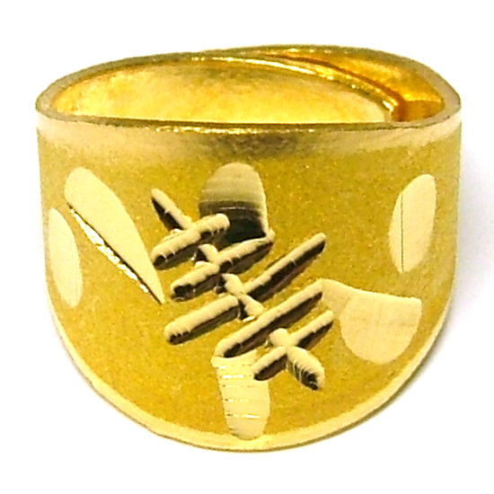 피주얼리  순금 조각 모양 돌반지 1g