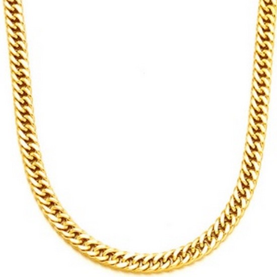 골드팡  14K 다이아몬드컷 커브체인 목걸이 3타입 (남)