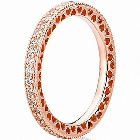 판도라  하트 오브 로즈 반지 180963CZ