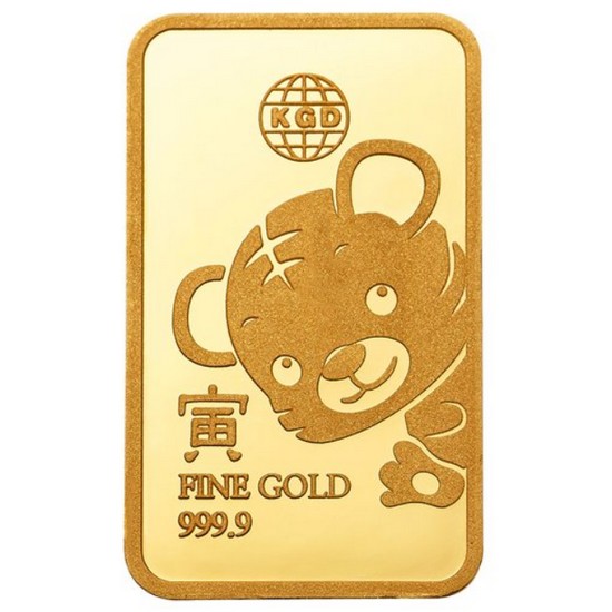 한국금다이아몬드  호랑이 골드바 3.75g