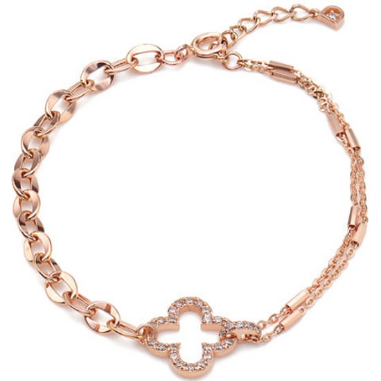 도로시  14K 크로바 멀티체인 팔찌