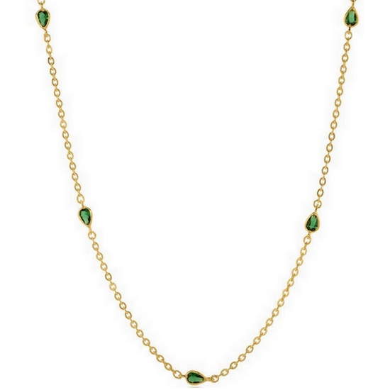 한국금다이아몬드  여자 목걸이 에메랄드 드롭 7.5g