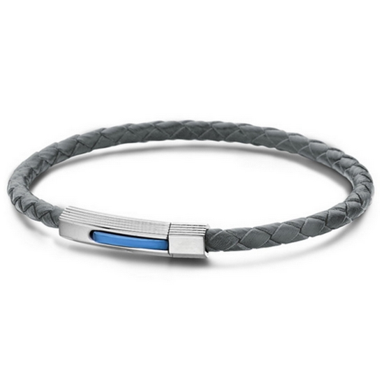 프랭크1967  폼페이 가죽팔찌 그레이 4mm 7FB 0003