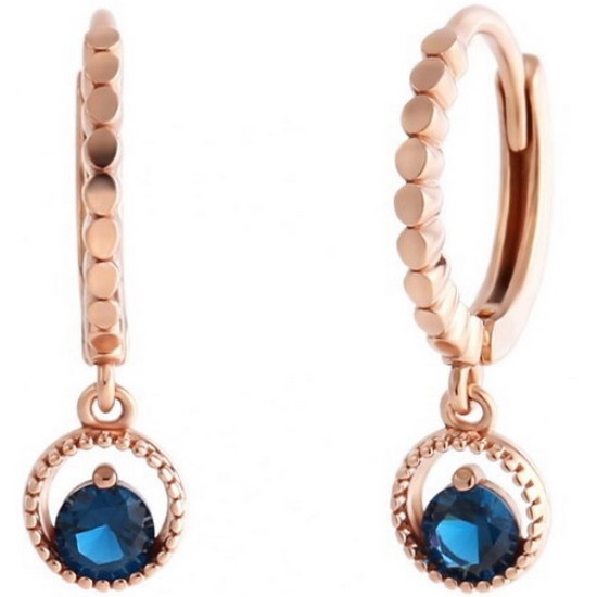 비앤비골드  14K 서클 볼볼 청다이아 3mm 원터치 귀걸이 JNE28390