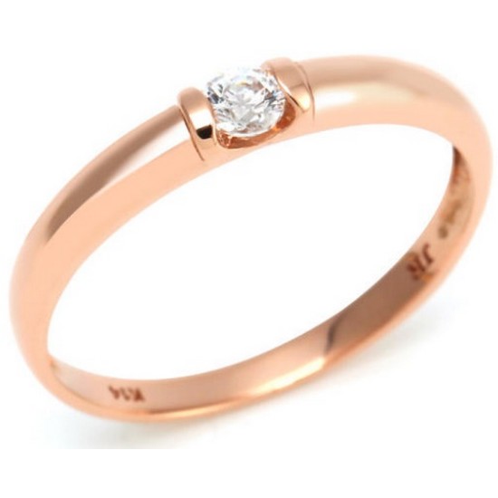 비앤비골드  18K 3mm 원큐빅 볼륨 밴드 반지 RCW20206