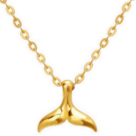 한국금다이아몬드  여자 목걸이 기본 고래 꼬리 3.75g