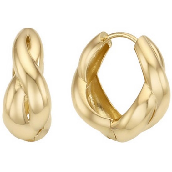 이랜드 로이드 모던브리티쉬 볼륨트위스트 원터치 18K 귀걸이 LOFM3024G