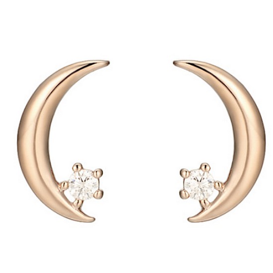 끄란느  14K 큐빅 포인트 달 귀걸이 C24EGP178