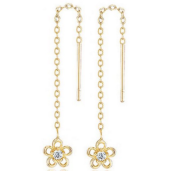 니지  14K 미니꽃망울 드롭이어링