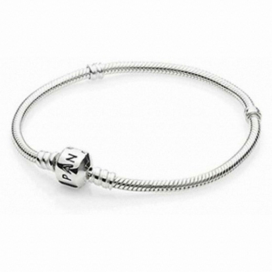 판도라 여성 모먼트 스네이크 체인 실버 팔찌_590702HV