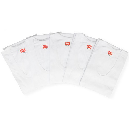 BYC 백색 5매입 런닝_OEW0001