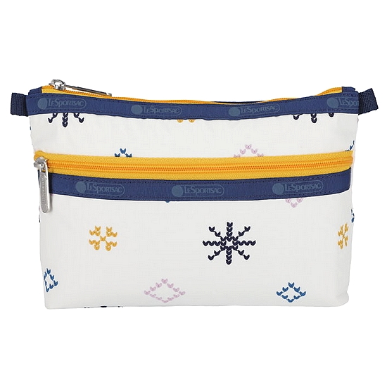 레스포색 페어 아일 아이보리 엠브로이더리 코스메틱 클러치 7105.E951