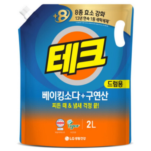 테크 베이킹소다+구연산 드럼용 리필 2L