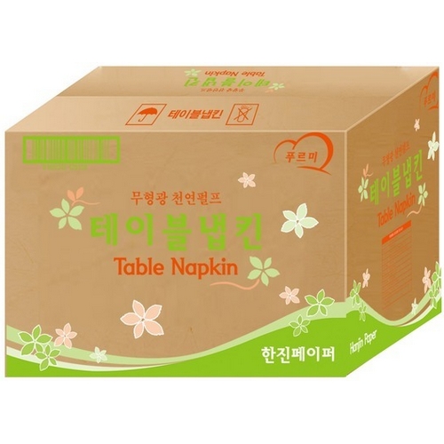 한진페이퍼 푸르미 무형광 천연펄프 테이블 냅킨 92매