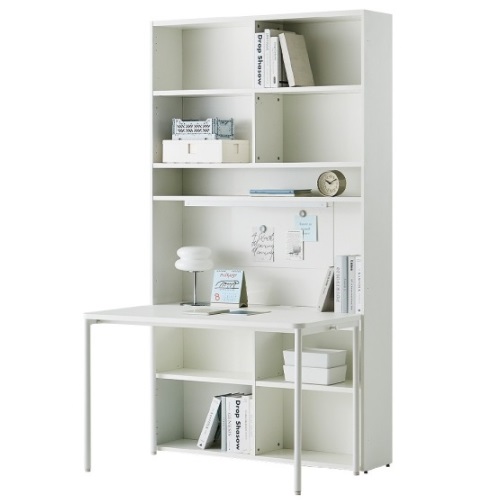 한샘 티오 단독 책상세트 6단+콘센트+조명