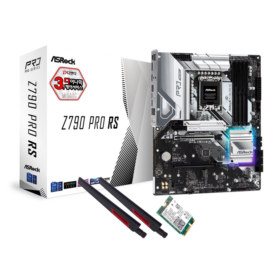 ASRock  Z790 Pro RS D5 + WiFi7 모듈 패키지 디앤디컴
