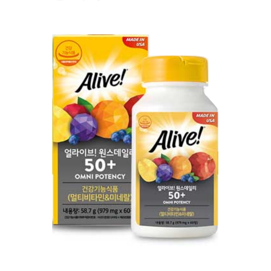 얼라이브 원스데일리 멀티비타민 50+ 60정