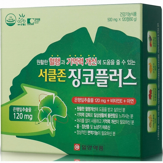 일양약품 서클존 징코플러스 120정