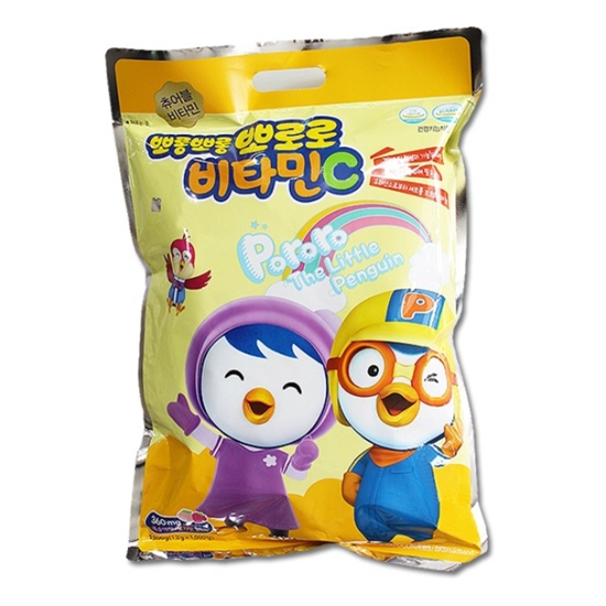 비엠제약 뽀롱뽀롱 뽀로로 비타민C 복숭아맛 1000정