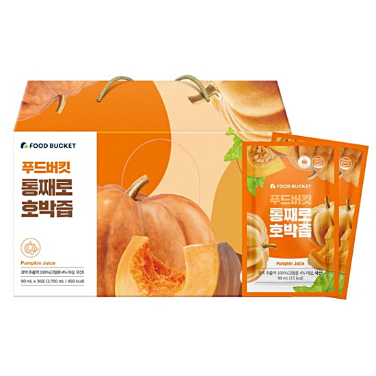 푸드버킷 통째로 호박즙 90ml 30포