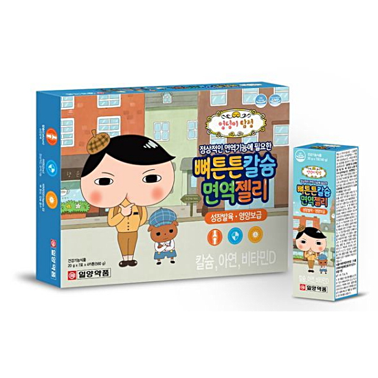 일양약품 엉덩이탐정 뼈튼튼칼슘 면역젤리 28포