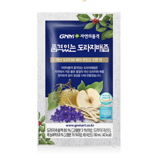 GNM자연의품격 품격있는 도라지배즙 80ml 100포
