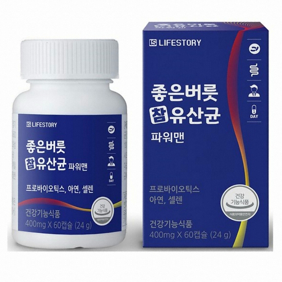 라이프스토리 엘에스 좋은버릇 참 유산균 파워맨 60캡슐