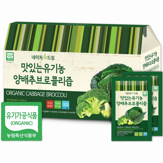 네이처드림 맛있는 유기농 양배추브로콜리즙 90ml 30포