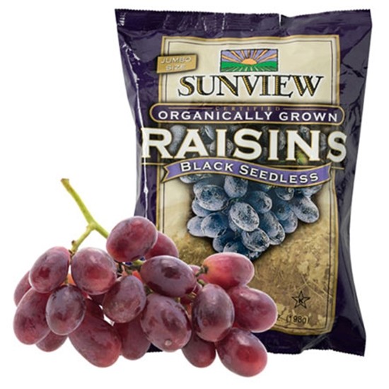 썬뷰  유기농 건포도 스낵팩 198g