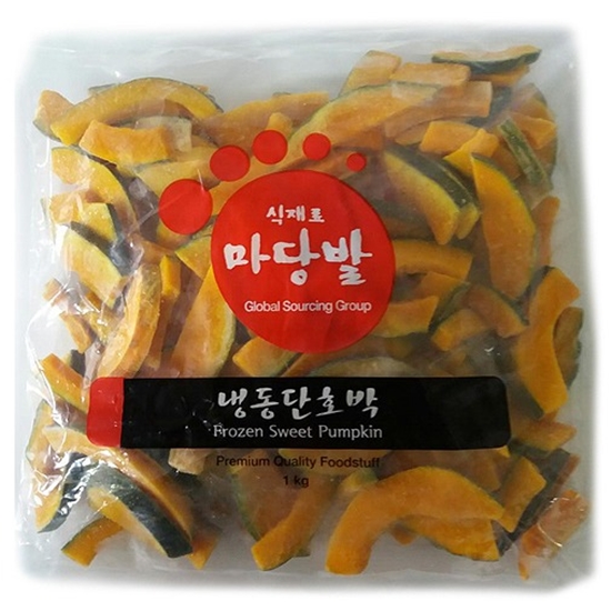 청학에프엔씨 마당발 냉동 유피 슬라이스 단호박 1kg