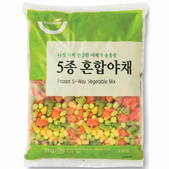 세미원푸드 냉동 5종 혼합 야채 1kg