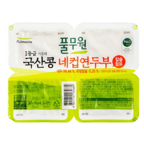 풀무원  국산콩 네컵연두부 360g