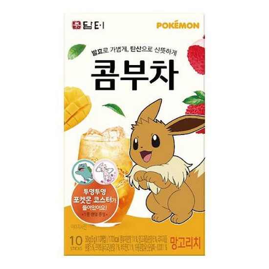 담터  포켓몬 콤부차 망고리치 10T
