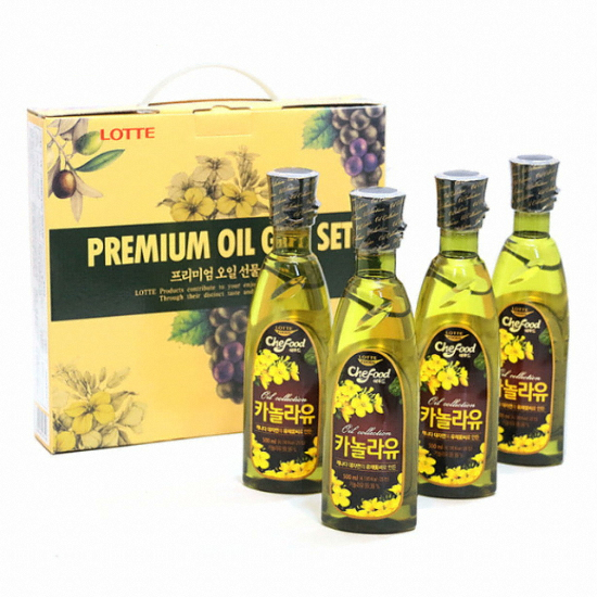 롯데푸드 카놀라유 500ml 4입 세트