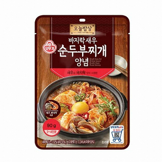 오뚜기 오늘밥상 바지락새우 순두부찌개 양념 90g
